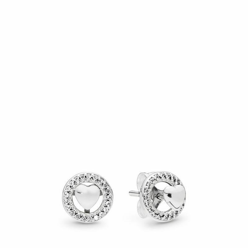 Pandora Forever Hearts Stud Earrings Silver Egypt VA0945687